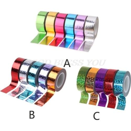 Rhythmic Gymnastics Decoration Holographic Glitter Tape Ring Stick Accessory 15mm*5m Washi Tape DIY Masking Tape Drop Shipping