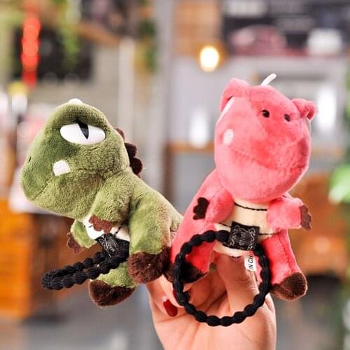 1 PC Kawaii Cartoon Girls Women Elastic Rubber Bands Accessories Tie Hair Rope Headbands Gift Scrunchies Dinosaur Doll Hair Ring