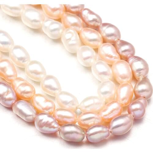 1pc High Quality Natural Freshwater Pearl Beads Round Hole Real Pearls DIY Charm Bracelet Necklace Jewelry Making Supplies Gift