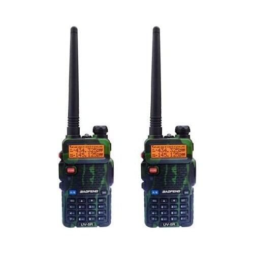 2pcs BAOFENG UV 5R Camouflage Dual Band Two-way Radio Free Earpiece Baofeng UV-5R walkie talkie Pofung UV5R portable radio