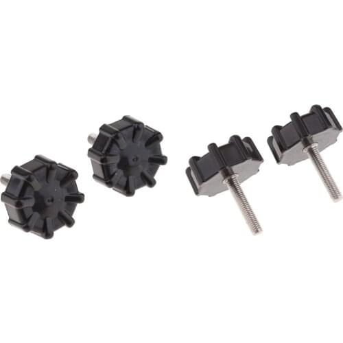 4 Pack Motorcycle Black Bar Ends Caps Handlebar Grips Knob Screw - Fits for Honda DAX Z50 50 70 CT70