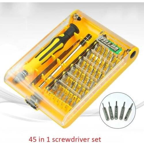 45 In 1 Screwdriver Set With Non-Slip Hanlde, 35 Bits Magnetic Screwdriver Kit Repair Tool for Watch/Phone/Pc Electronic Tools