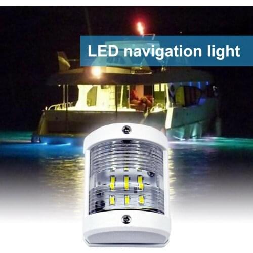 Navigation Light white Compact Multifunction White LED Seawater Corrosion Transparent Lampshade Yacht Boat Accessories