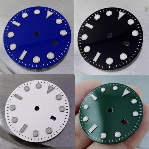 28.5mm Stainless Steel Watch Dial Fit NH35 Automatic Movement Date Window