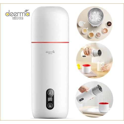 Deerma Portable Electric Water Cup 350ml Temperature Display Smart Touch Control Insulation Anti-scald Smart Kettle