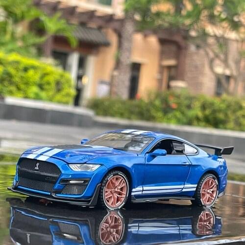 Mustang 1/32 Die Cast Alloy Car Toys For Children Fast And Furious Ford GT500 Car Model Kids Birthday Gifts Sound And Light