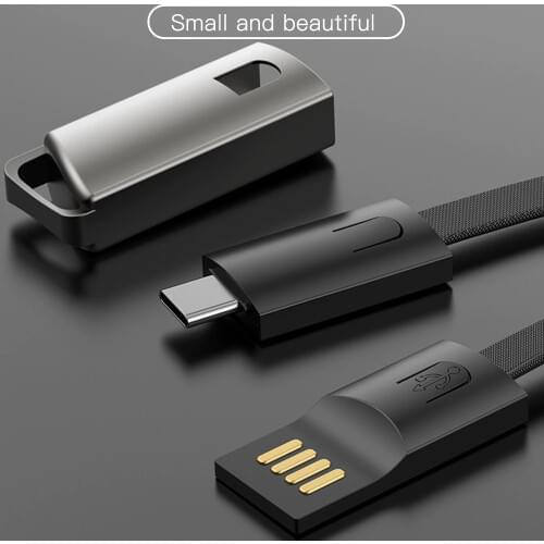 0.2M Fast Charging USB Type C Cable Keychain Cable Band Lanyard Charging Data Fast Charger Sync Cord Type C USB Phone Cable