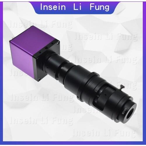 1080P 60FPS 1/2-inch HDMI Industry lab Video Microscope Camera SD Card Storage+10X-300X Continuous Zoom Full Focus C-Mount Lens