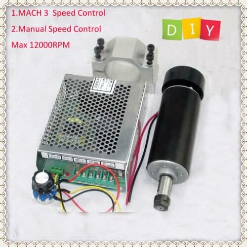 New Mach3 Power Governor+Spindle Motor 500W 100VDC 0.55NM Natural-Cooled ER11 CNC DIY PCB 1Year Warranty Free Technical Support