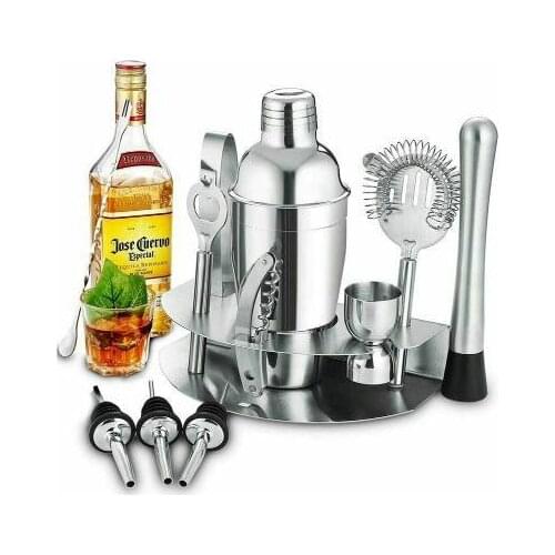 7/12 Pcs Cocktail Shaker Making Set Bartender Kit with Bamboo Stand DIY Drink Mixer Home Tool Bar Accessories