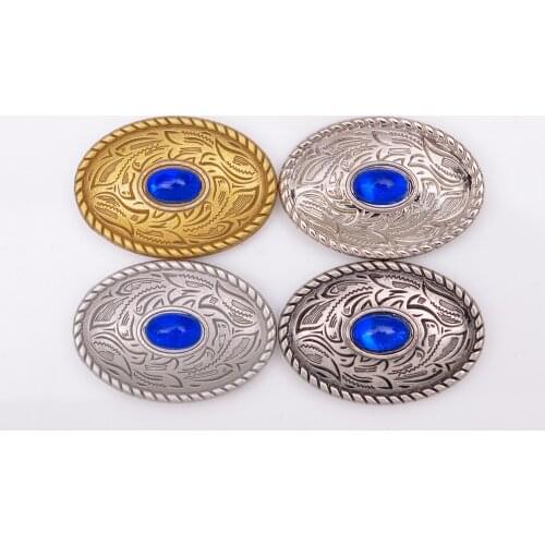 10 SET Western Oval Crystal Concho DIY Leathercraft Headstall Saddles Tacks Hardware Decor 4 Colors