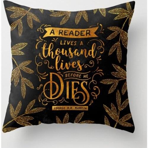 Golden Printing Pillow Cover Black Yellow Cushion Cover High Quality Soft Pillow Case Living Room Sofa Geometric Throw Pillows