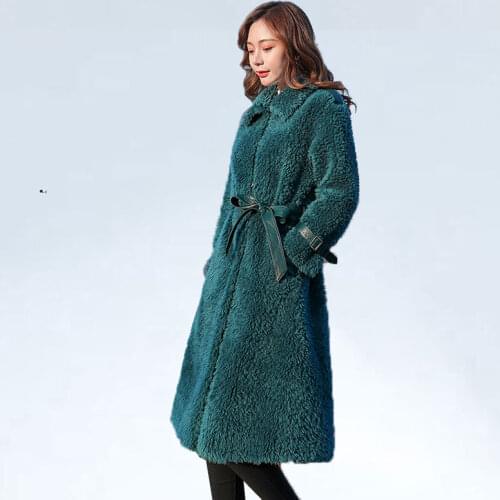 Autumn Winter Coat Women Clothes 2021 Vintage Fur Coat Female 30% Wool Jacket Sheep Shearling Abrigo Mujer wool coat fur jacket