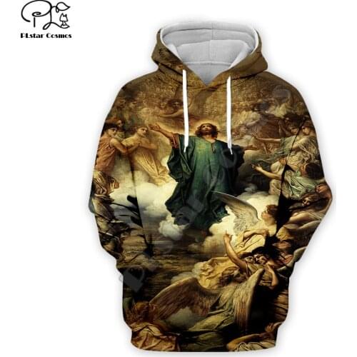PLstar Cosmos Montage Christian Catholic God Jesus Retro Pullover NewFashion Tracksuit 3DPrint Men/Women Casual Funny Hoodies C8