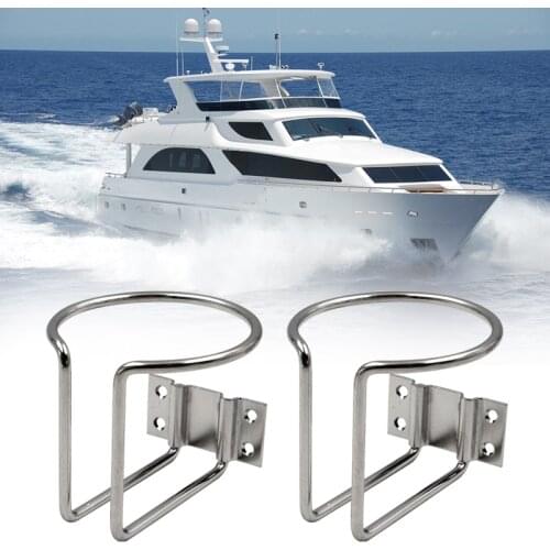 2pcs Stainless Steel Drink Bottle Can Cup Holder Boat Marine Yacht Camper Van Ring Motorcycle Cup Holder Car Coasters