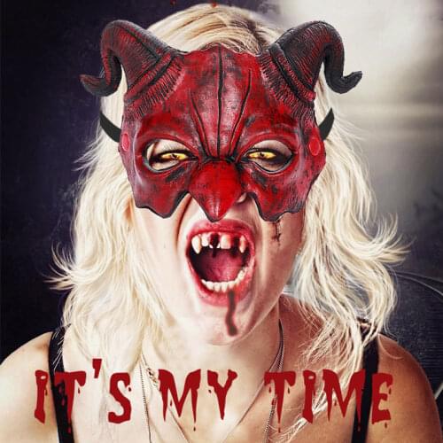 Shofar Demon Half Face Mask Masquerade Cosplay Props British Style Carnival Party Performance Mask Gothic Retro Devil Costumes