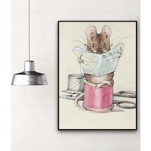 The Tailor of Gloucester - Frontispiece - Beatrix Potter canvas prints Poster Painting Decorative Picture Wall Art Home Decor