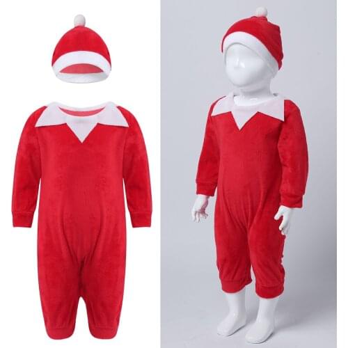 Christmas Baby Clothes Santa Claus Cosplay Costume Newborn Baby Rompers for New Year Fall Girl Clothing Set Wholesale Clothing