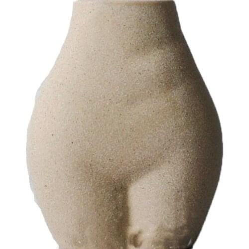 Nordic Body Arts Girl Ass Vases Ceramic Flower Pot Woman Flower Insert Desktop Interesting Home Decor Gift R5493