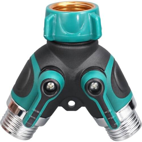 3/4 inch NPT Hose Connector Garden Hose Splitter 2 Way Garden Water Connectors For Lawn Garden Irrigation