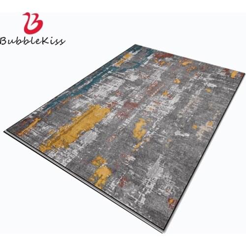Bubble Kiss Carpet For Living Room Non-Slip Customized Abstract Oil Painting Pattern Nordic Modern Home Carpet Room Decoration