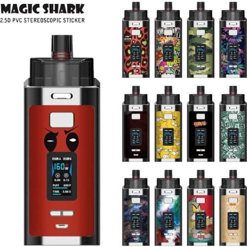 Unique One Piece Cat Dollar Leopard Painting Military Stereo Sticker Cover Case Film Skin for Smok RPM160 No Fade