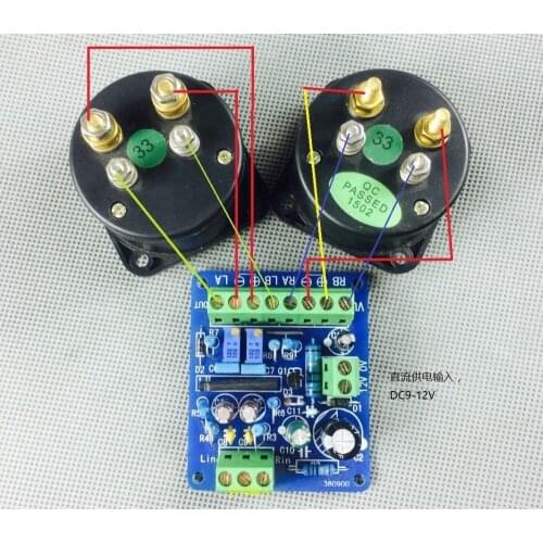 DC 12V Power Amplifier VU Meter Driver Board DB Audio Level Meter VU Header Driver Board Speaker TA7318P DENON