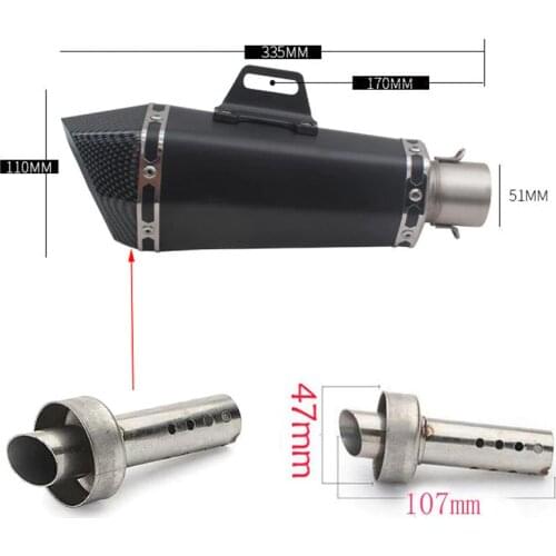 Motorcycle Db Killer Exhaust Pipe Removable Silencer Motocross Muffler ATV Racing Scooter 51mm/60mm DB Killer Silencer