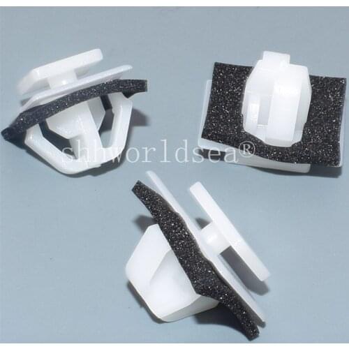 Shhworldsea 100PCS Polyformaldehyde White For HY Auto Plastic Clips Fasteners Fastened For Car Plastic Fastner Clip