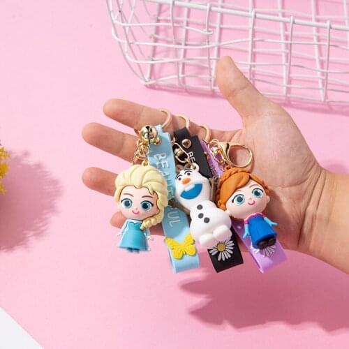 Frozen Anna aisha Olaf anime Disney movies cartoon PVC action figure keychain Ornaments figura kids girls Christmas gifts