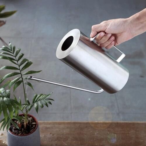 1.5L Stainless Steel Watering Pot Gardening Potted Small Watering Can Use Handle Perfect For Watering Flower Plants Shower