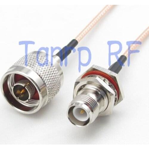 10PCS 15CM Pigtail coaxial jumper cable RG316 extension cord 6inch N male plug to RP TNC female jack RF adapter connector