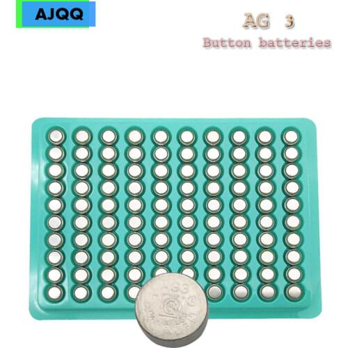 Wholesale 100PCS LR41 AG3 SR41W 392192 GP192A LR736 Button Battery For Flashlights, Toys, Watches