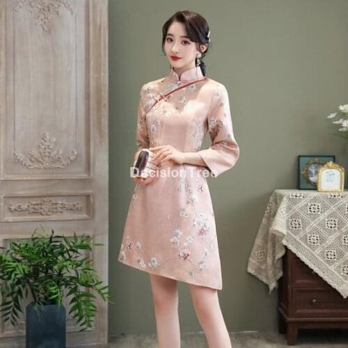 2021 chinese dress sexy cheongsam sexy qipao cheongsam dress hollow out perspective satin dress nightclub elegant party dress