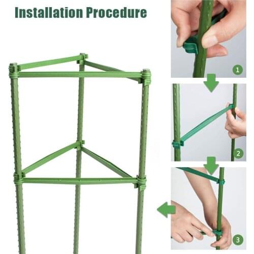30pcs Garden Plant Climbing Frame Support Arm Pot Veg Flowers Growing Support Bracket Garden Pillars Fixed Joint