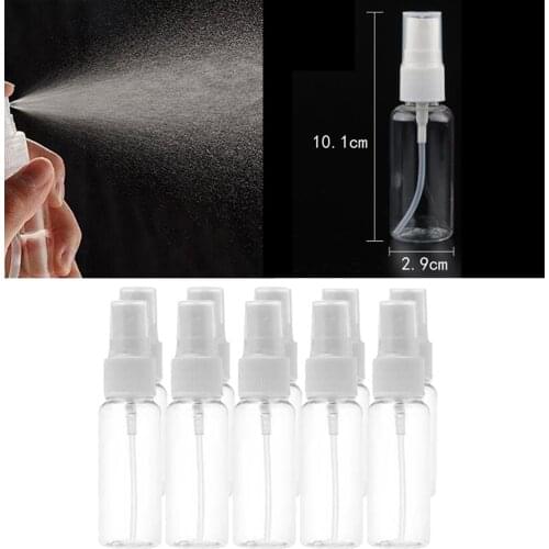5pcs Portable Mini Refillable Fine Mist Cosmetic Perfumes Bottles Transparent Refillable Empty Atomizer 10/30/50/60/100ml