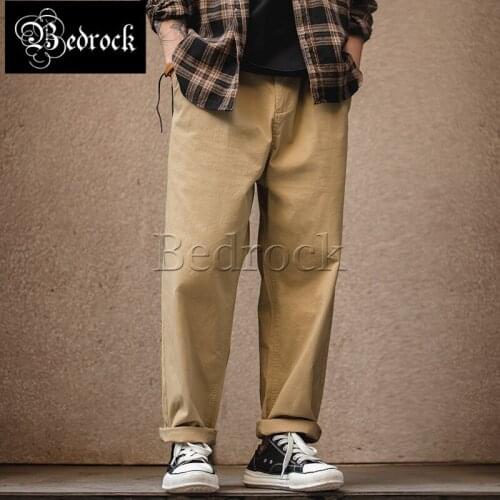 Japanese retro easy pants loose casual pants spring and summer army green elastic band leg pants men linen cotton khaki pants
