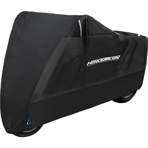 HEROBIKER Motorcycle Cover Moto Rain Sunscreen Dustproof Waterproof Rain UV Cover For Scooter Bike Rain Dustproof Cover Black