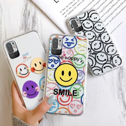 Poco X3 NFC Case Poco M3 Pro F3 Phone Case For Redmi Note 10 9 Pro Max 8T 7 Fundas Xiaomi Mi 10T 11 Lite Smiley Silicone Cover