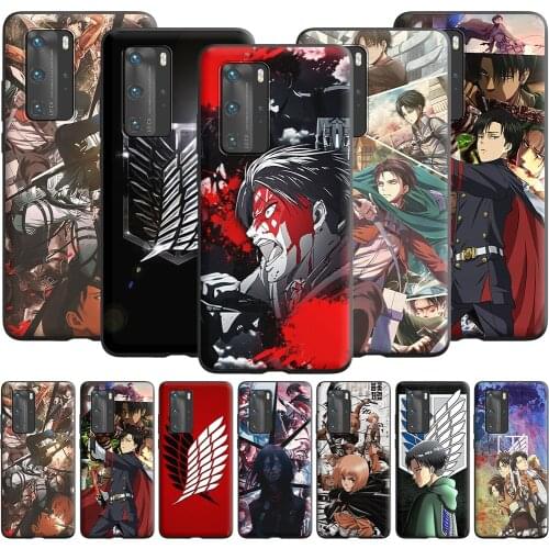 Attack On Titan Anime Case for Huawei P10 Lite P20 P30 P Smart 2021 Z P40 Pro