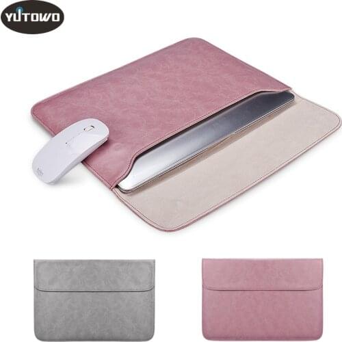 Soft PU Leather Laptop Sleeve For Macbook Air Pro Retina 13 14 15.4 inch Bag Notebook Tablet Case Xiami HP DELL Lenovo Cover