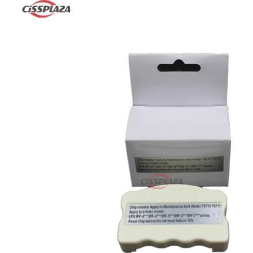 CISSPLAZA 1PC T6710 T6711 Maintenance Tank Chip Resetter compatible For epson WF-7710 WF-7715 WF-7210 WF-7110 WF-7610 WF-7620