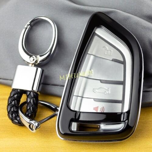 For BMW X1 X2 X3 X4 X5 X6 X7 1 2 3 4 5 6 7 8 Series Black Car Key Chain Fob Case Cover Ring Hook F40 F44 F15 G05 G20 G30 G31 G01