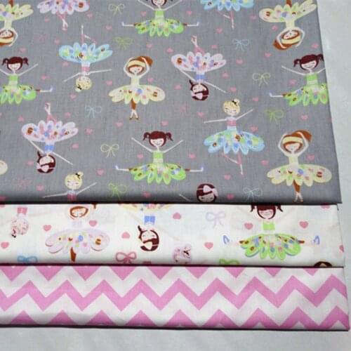 Dancing Girl Baby Girl Cotton Quilting Fabric by half meter for DIY sewing patchwork fabric sheet fabric