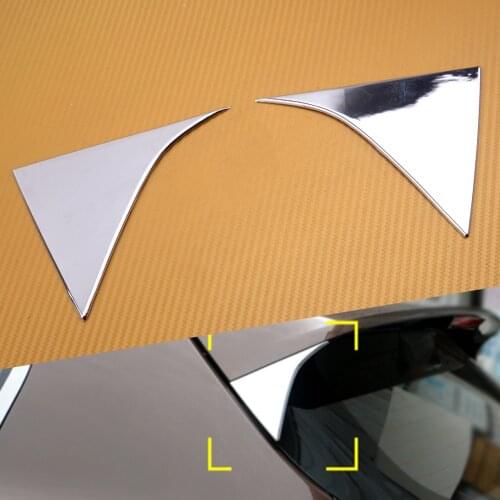 1 Pair Car Chrome Rear Window Side Spoiler Trim Cover Fit For Kia Sportage QL 2017 2018 2019 2020
