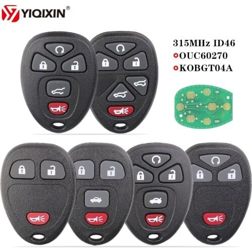 YIQIXIN OUC60270/KOBGT04A 315Mhz Remote Control Keyless Entry For Chevrolet Tahoe Traverse GMC Yukon XL 2007-2014 For Cadillac