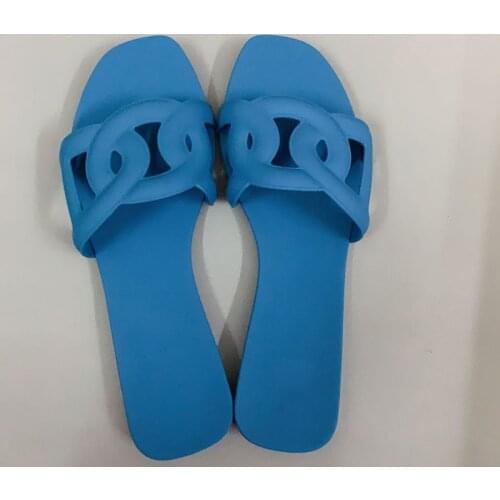 Sexy Open Toe Woman Sandal Summer Cutouts Flat Shoes 2021 Beach Wearing Shoes Slides Red Black Green Blue Orange