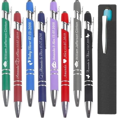 Metal Push Pen Capacitive Touch Ballpoint Pen Personalise Customized LOGO Business Graduation School Gift Advertising Pen
