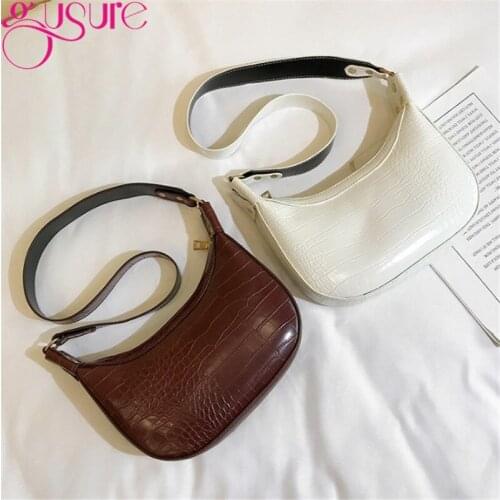 Gusure Crocodile Pattern Handbag High Quality Shoulder Messenger Bag PU leather Crossbody Bags for Women 2021 Bolsa Feminina
