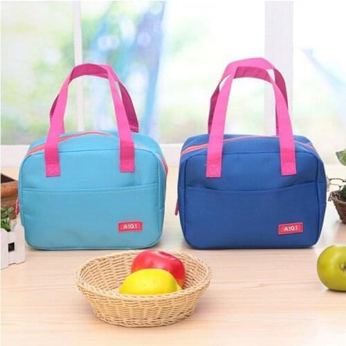 Fresh Cooler Bags Waterproof Portable Zipper Thermal Canvas Lunch Bags for Women Convenient Lunch Box Tote Food Bags